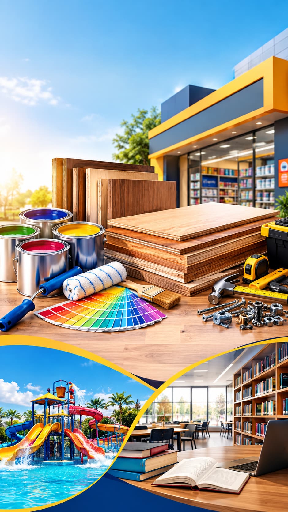 Premium paints and plywood display at Rahul Paints Mainpuri